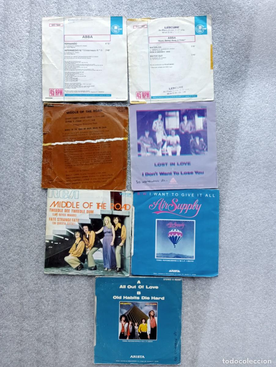 Discos de vinilo: lote de 7 singles abba air supply - Foto 2