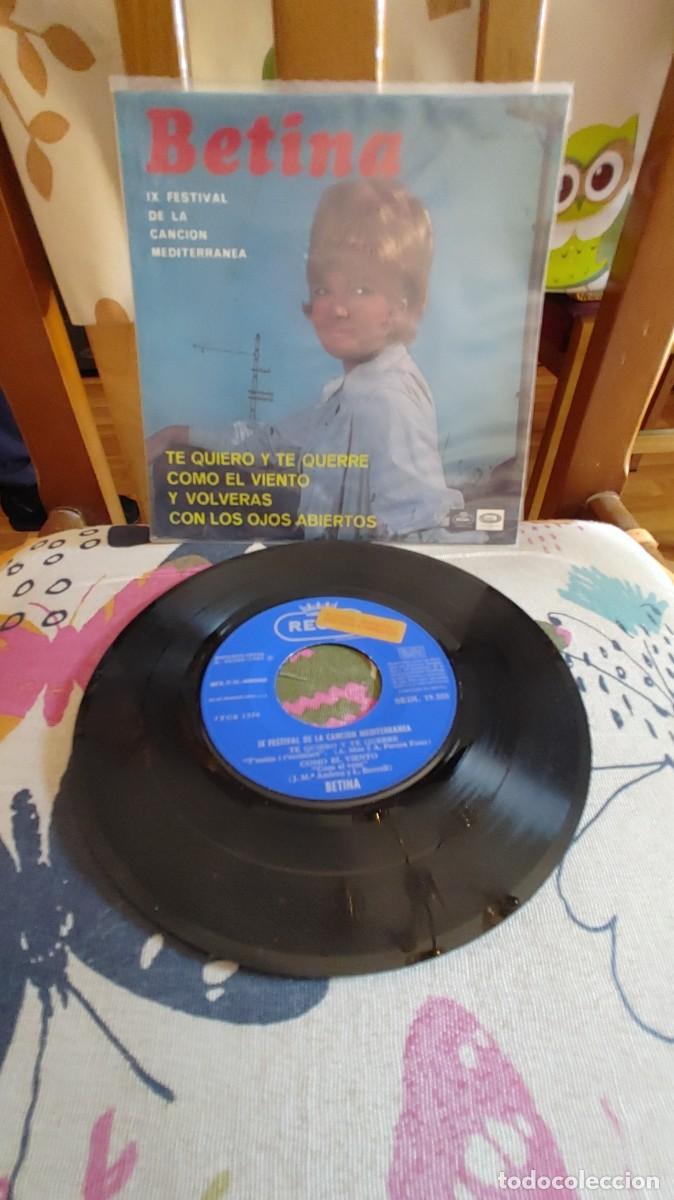 Discos de vinilo: BETINA-EP TE QUIERO Y TE QUERRE +3