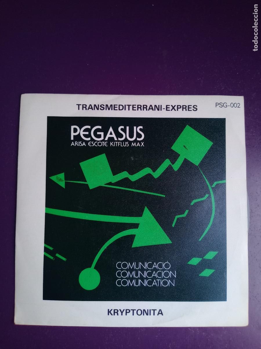 Discos de vinilo: Pegasus &lrm;&ndash; Transmediterrani Express - Sg PEGASUS 1983 - JAZZ FUSIO - Arisa Escote Kitflus Max
