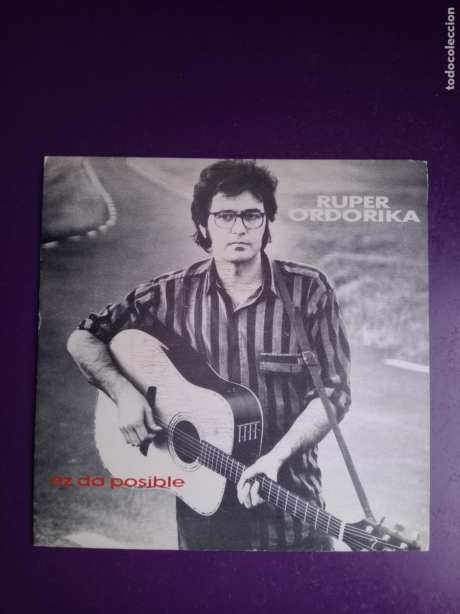 Discos de vinilo: Ruper Ordorika &lrm;&ndash; Ez Da Posible / Ene Begiek - Sg GASA 1990 - FOLK ROCK VASCO EUSKADI -