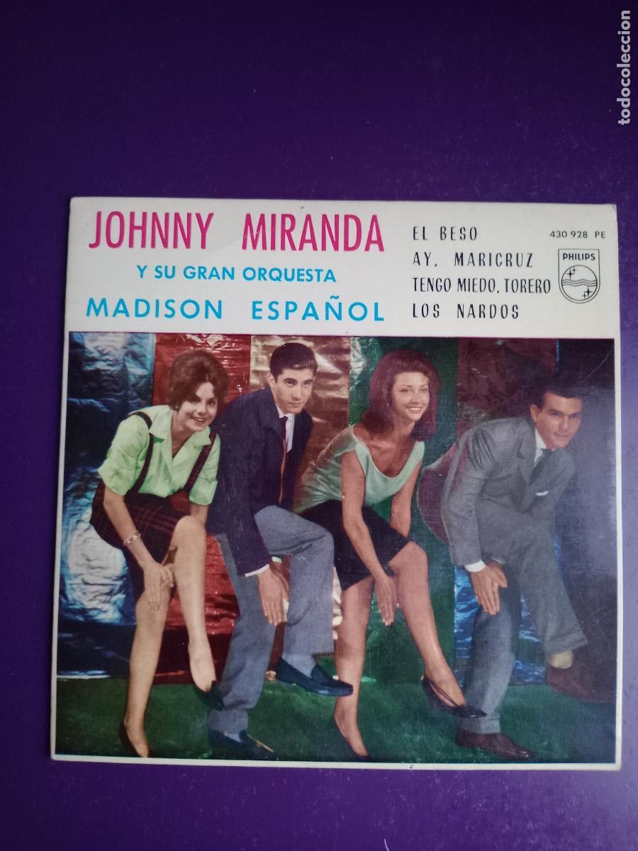 Discos de vinilo: Johnny Miranda Y Su Gran Orquesta &lrm;&ndash; Madison Espa&ntilde;ol - el beso +3 - EP PHILIPS 1963 - SIN APENAS USO