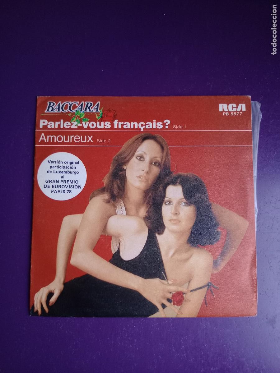 Discos de vinilo: Baccara &ndash; Parlez-vous Fran&ccedil;ais? - Sg RCA ESPA&Ntilde;A 1978 - ELECTRONICA DISCO 70'S - EUROVISION