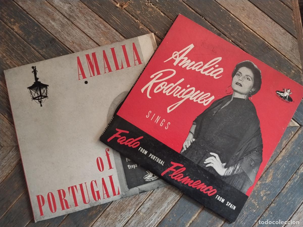 Discos de vinilo: Lote 2 vinilos Am&aacute;lia Rodrigues &ndash; Fado Portugal &ndash; LP originales a&ntilde;os 50&ndash;60