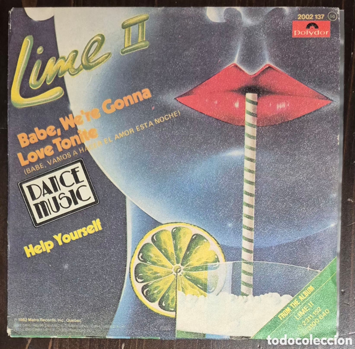 Discos de vinilo: SINGLE - LIME II - BABE, WE'RE GONNA LOVE TONITE - 1982 ESPA&Ntilde;A
