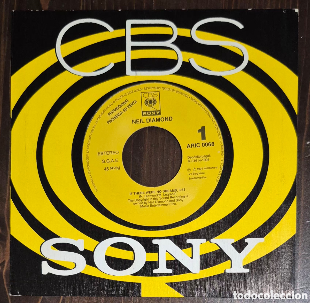 Discos de vinilo: SINGLE SIDED - NEIL DIAMOND - IF THERE WERE NO DREAMS - 1991 ESPA&Ntilde;A (PROMO)