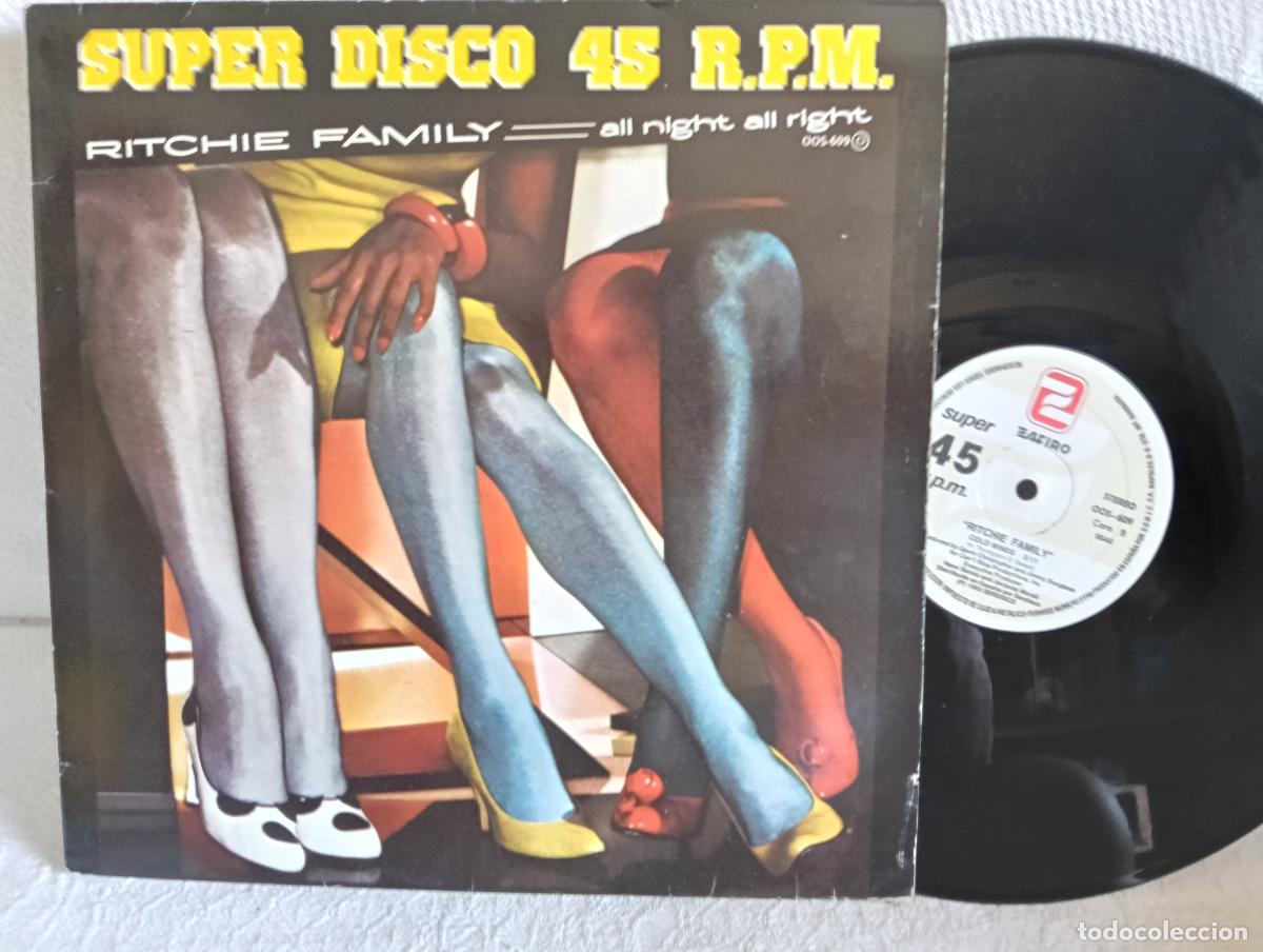 Discos de vinilo: RITCHIE FAMILY All Night All Right Maxi Como NUEVO.Ver titulos y dem&aacute;s informaci&oacute;n en fotos.Pedido m