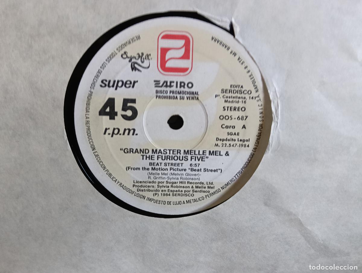 Discos de vinilo: GRAND MASTER MELLE MEL Beat Street Maxi sin portada.Ver titulos y dem&aacute;s informaci&oacute;n en fotos.Pedido