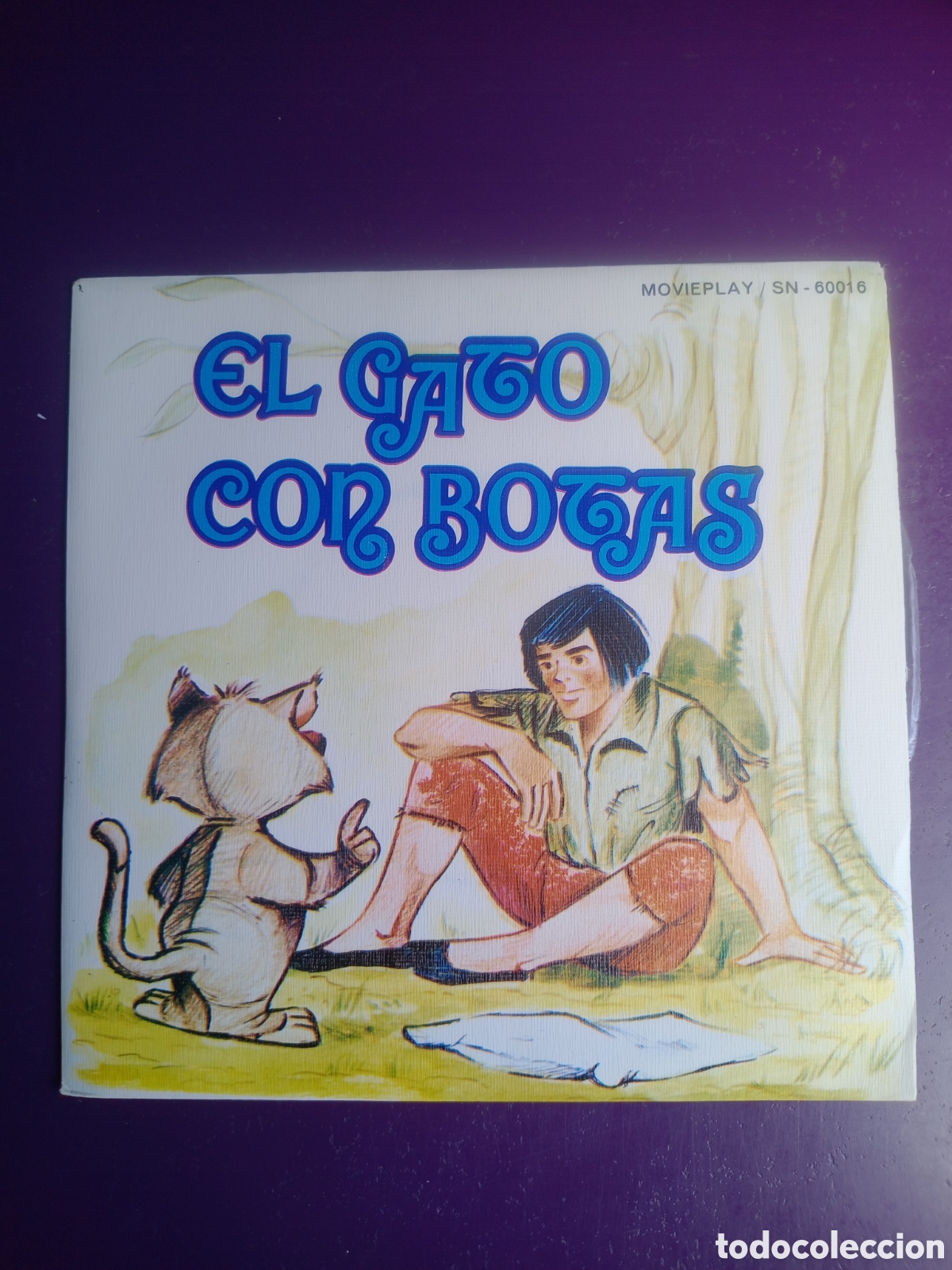 Discos de vinilo: EL GATO CON BOTAS - Sg MOVIEPLAY 1970 - TEATRO INFANTIL SAMANIEGO - SIN USO - AUDIOLIBRO