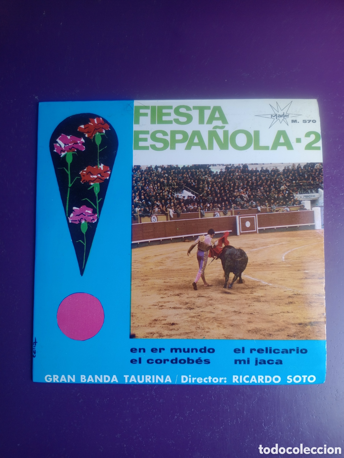 Discos de vinilo: FIESTA ESPA&Ntilde;OLA 2 - EP MARFER 1965 - EN ER MUNDO +3 - BANDA TAURINA RICARDO SOTO - TOROS - PASODOBLE