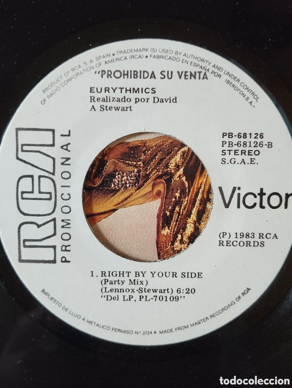 Discos de vinilo: Eurytthmics - right by your side - single promo - Foto 3