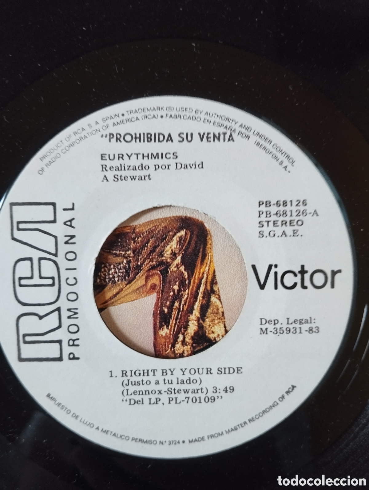 Discos de vinilo: Eurytthmics - right by your side - single promo - Foto 4
