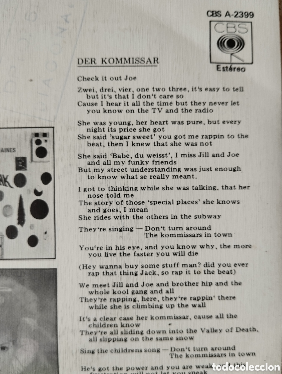 Discos de vinilo: ATF - After The Fire - Der Kommissar - single - Foto 4