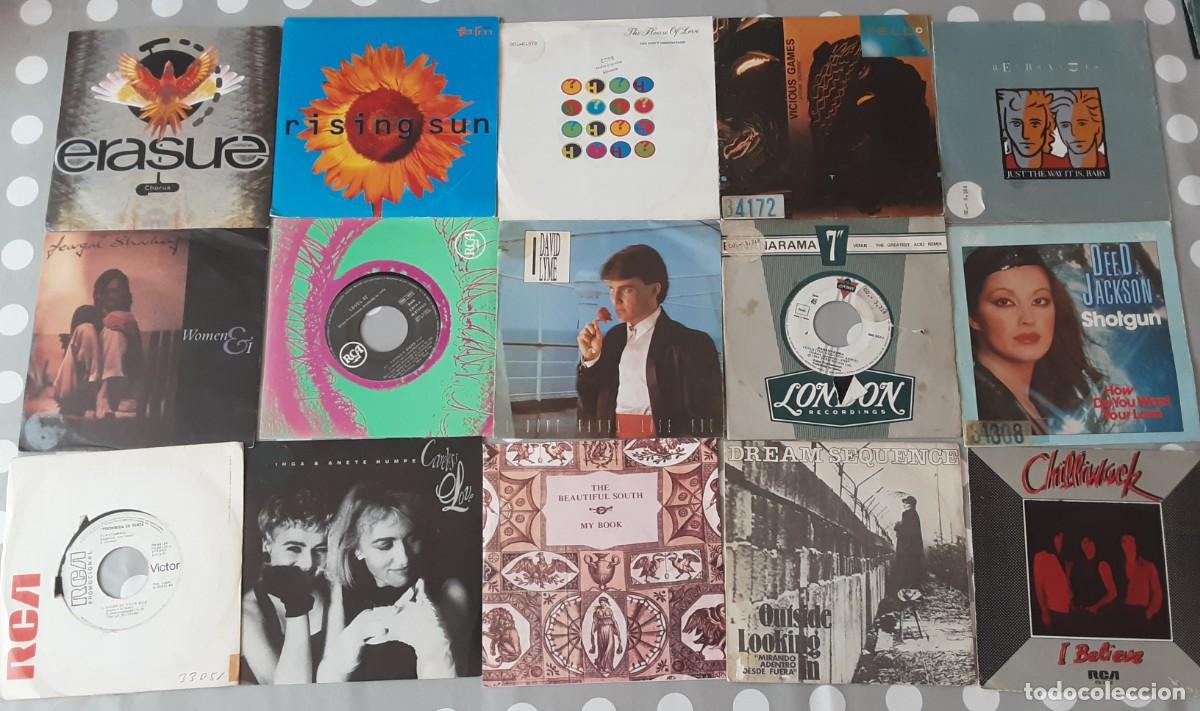 Discos de vinilo: Lote de 30 singles pop rock internacional a&ntilde;os 80