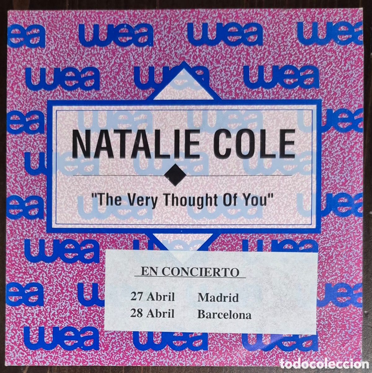 Discos de vinilo: SINGLE - NATALIE COLE - THE VERY THOUGHT OF YOU - 1992 ESPA&Ntilde;A (PROMO)