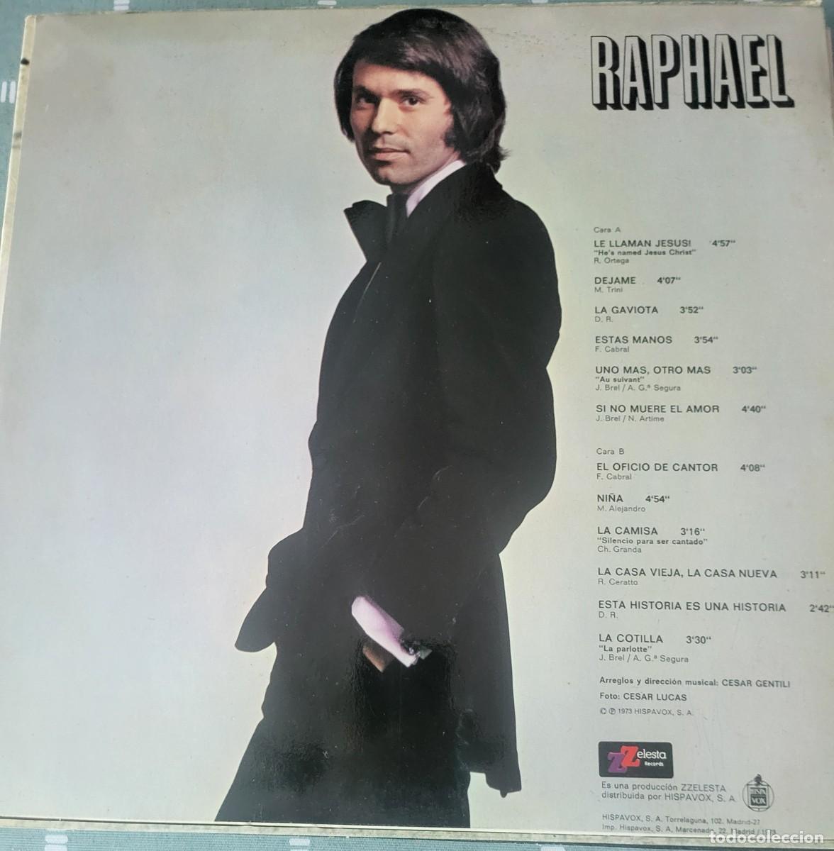 Discos de vinilo: Raphael Lp sello Hispavox editado en Espa&ntilde;a a&ntilde;o 1973... - Foto 2
