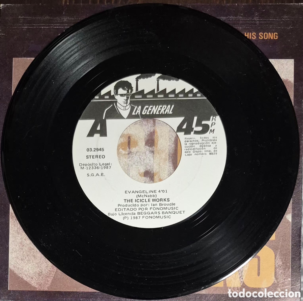 Discos de vinilo: SINGLE - THE ICICLE WORKS - EVANGELINE - 1987 ESPA&Ntilde;A - Foto 3
