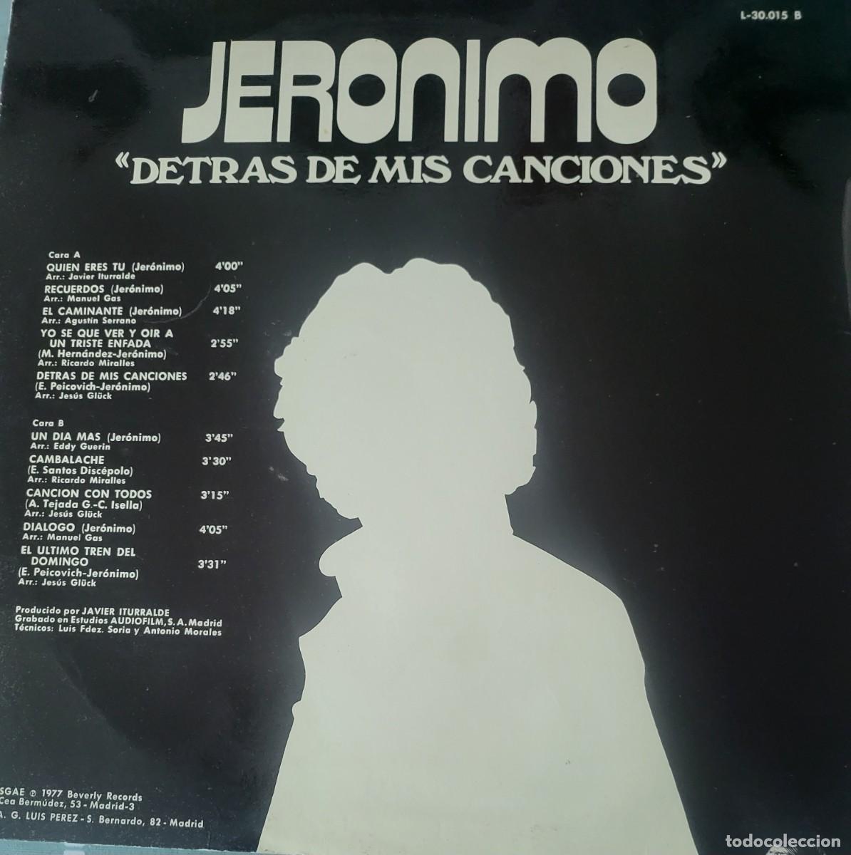 Discos de vinilo: Jeronimo Lp sello Beverly editado en Espa&ntilde;a a&ntilde;o 1977... - Foto 2