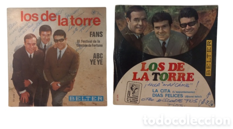Discos de vinilo: LOS DE LA TORRE . DOS SINGLES DEDICADOS - Foto 2