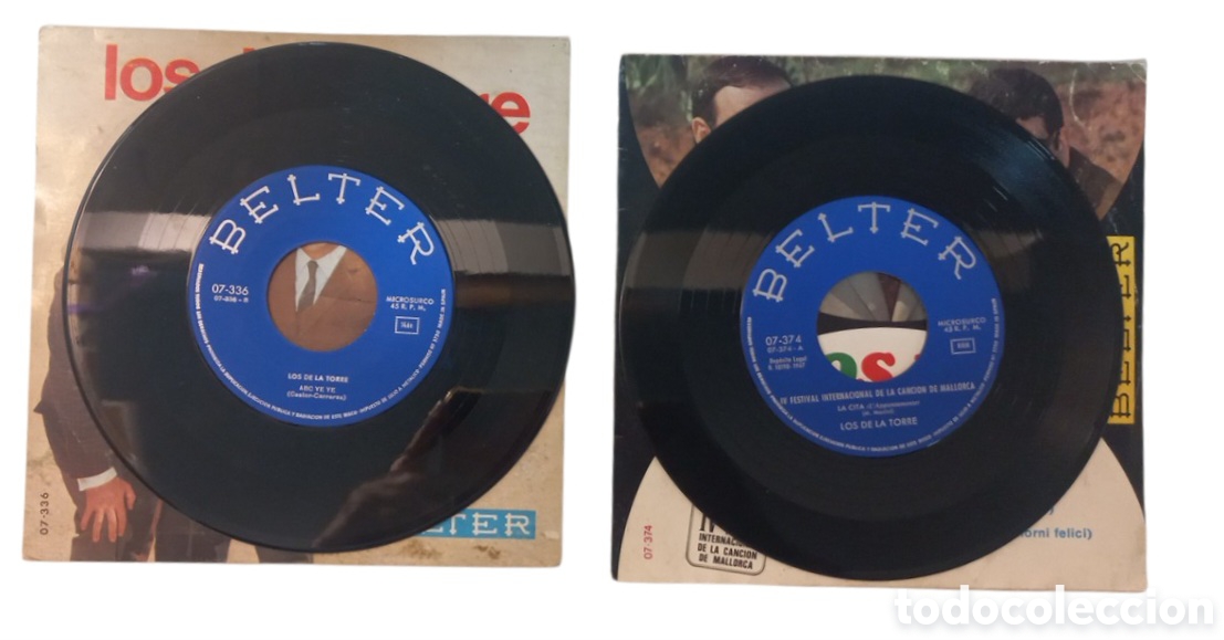 Discos de vinilo: LOS DE LA TORRE . DOS SINGLES DEDICADOS - Foto 1