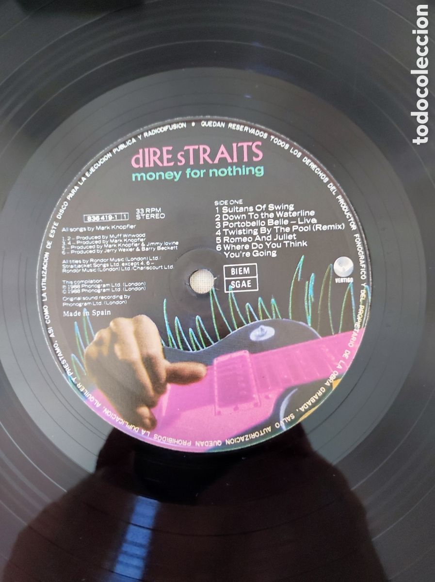 Discos de vinilo: DIRE STRAITS - MONEY FOR NOTHING - Foto 5