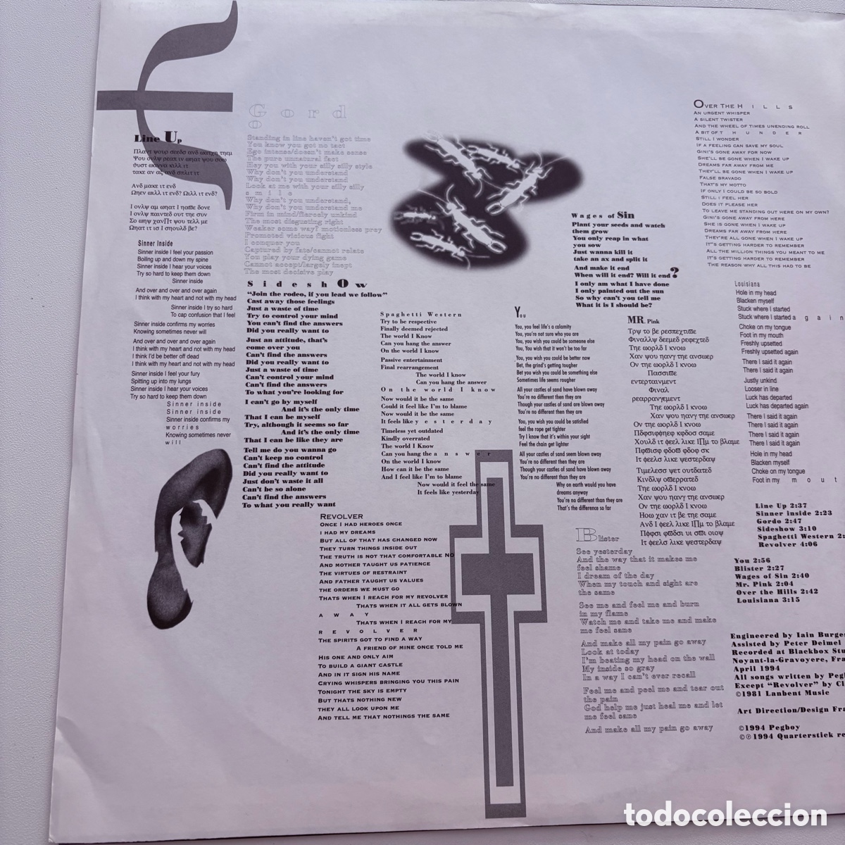 Discos de vinilo: lp Pegboy &ndash; Earwig de 1994 - Foto 4