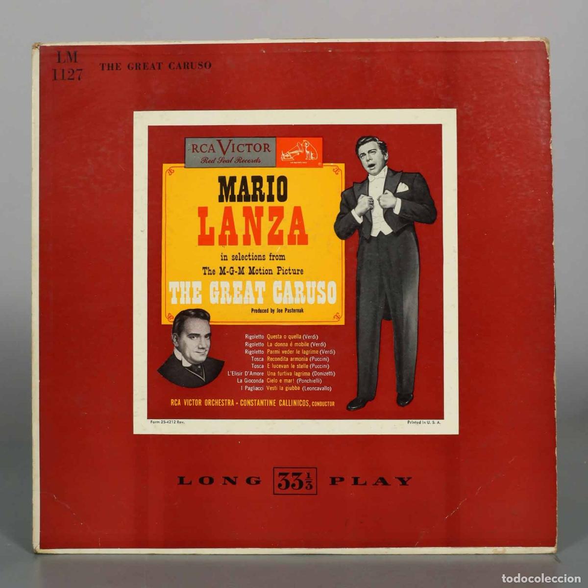 Discos de vinilo: LP. The Great Caruso - Mario Lanza, RCA Victor Orchestra, Constantine Callinicos