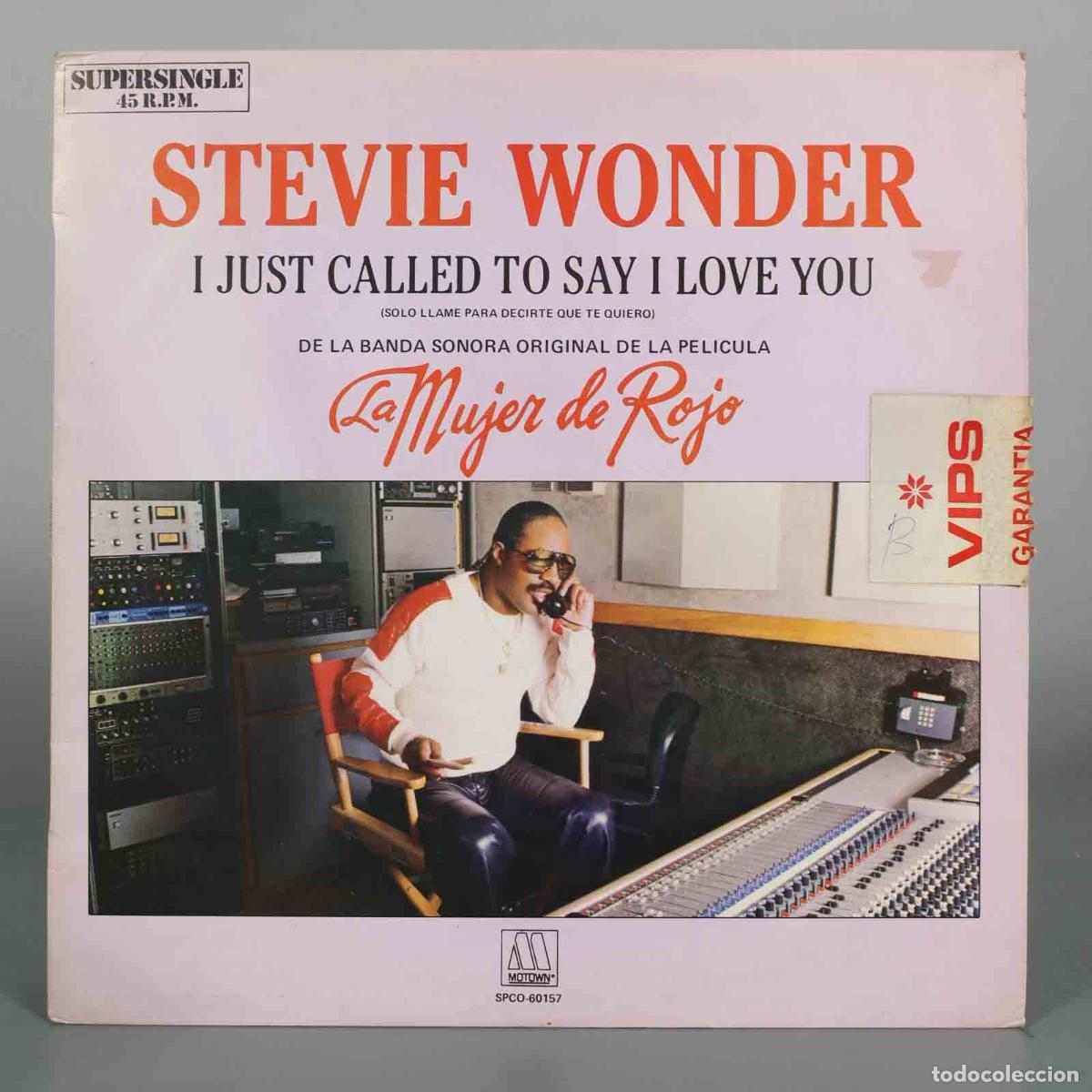 Discos de vinilo: LP. I Just Called To Say I Love You - Stevie Wonder