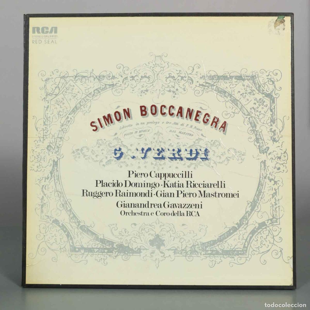 Discos de vinilo: LP. Simon Boccanegra - Giuseppe Verdi - Piero Cappuccilli, Pl&aacute;cido Domingo, Katia Ricciarelli, Rugg