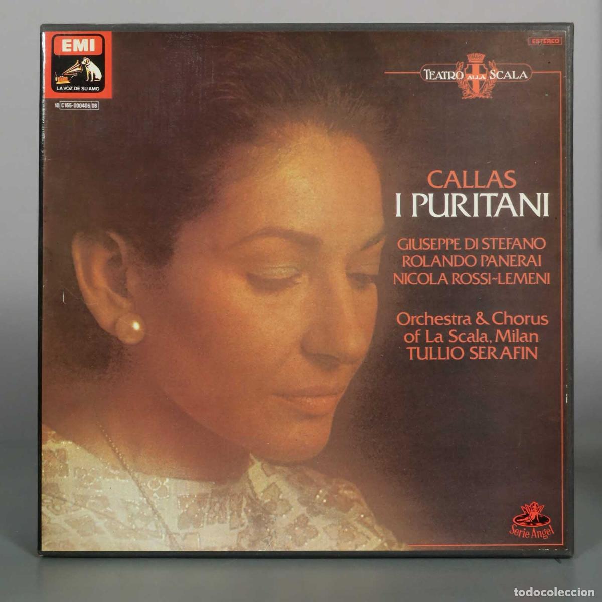 Discos de vinilo: LP. Bellini: I Puritani - Tullio Serafin, Maria Callas, Giuseppe Di Stefano, Rolando Panerai, Nicol