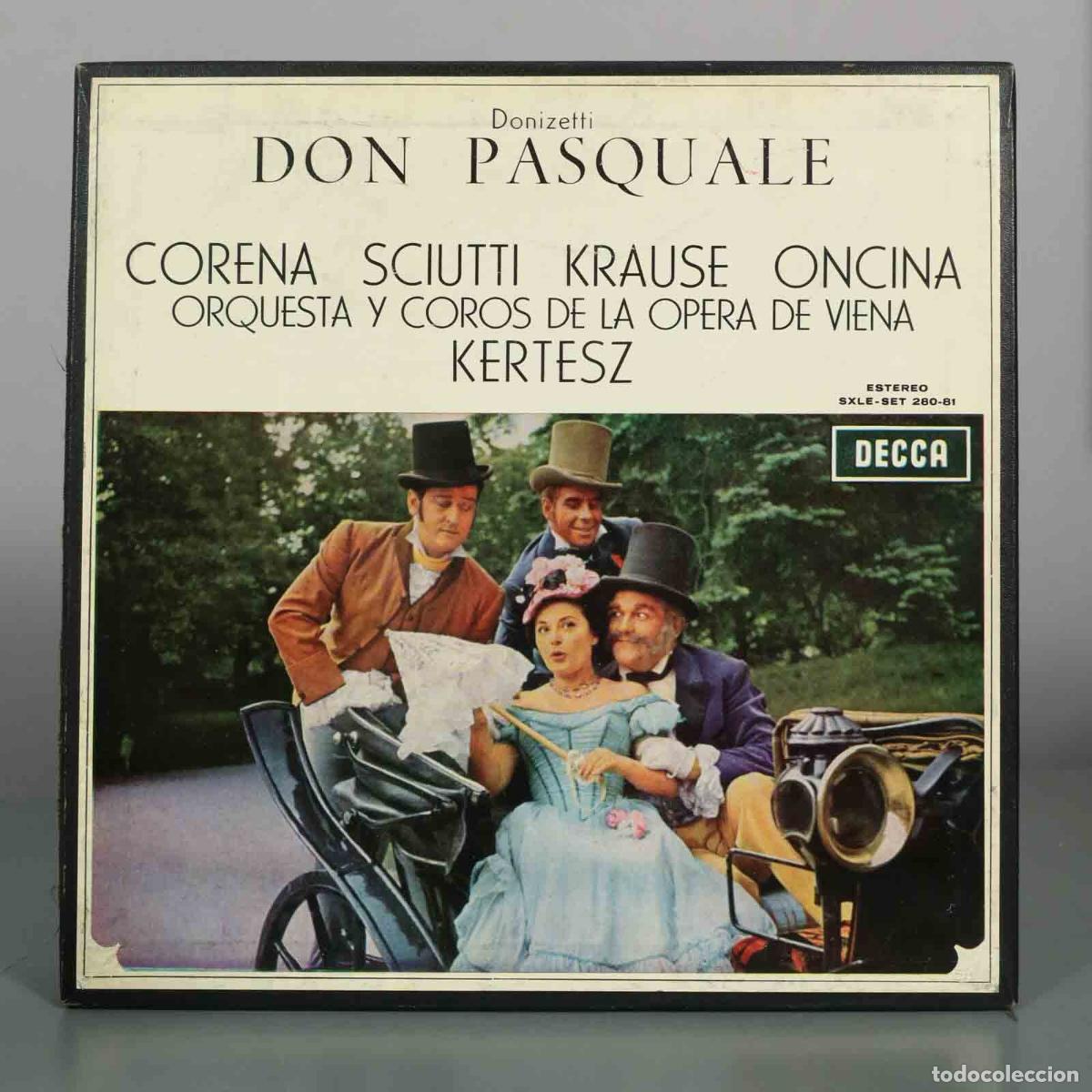 Discos de vinilo: LP. Donizetti: Don Pasquale - Corena, Sciutti, Krause, Oncina, Orquesta y Coros de la &Oacute;pera de Vien