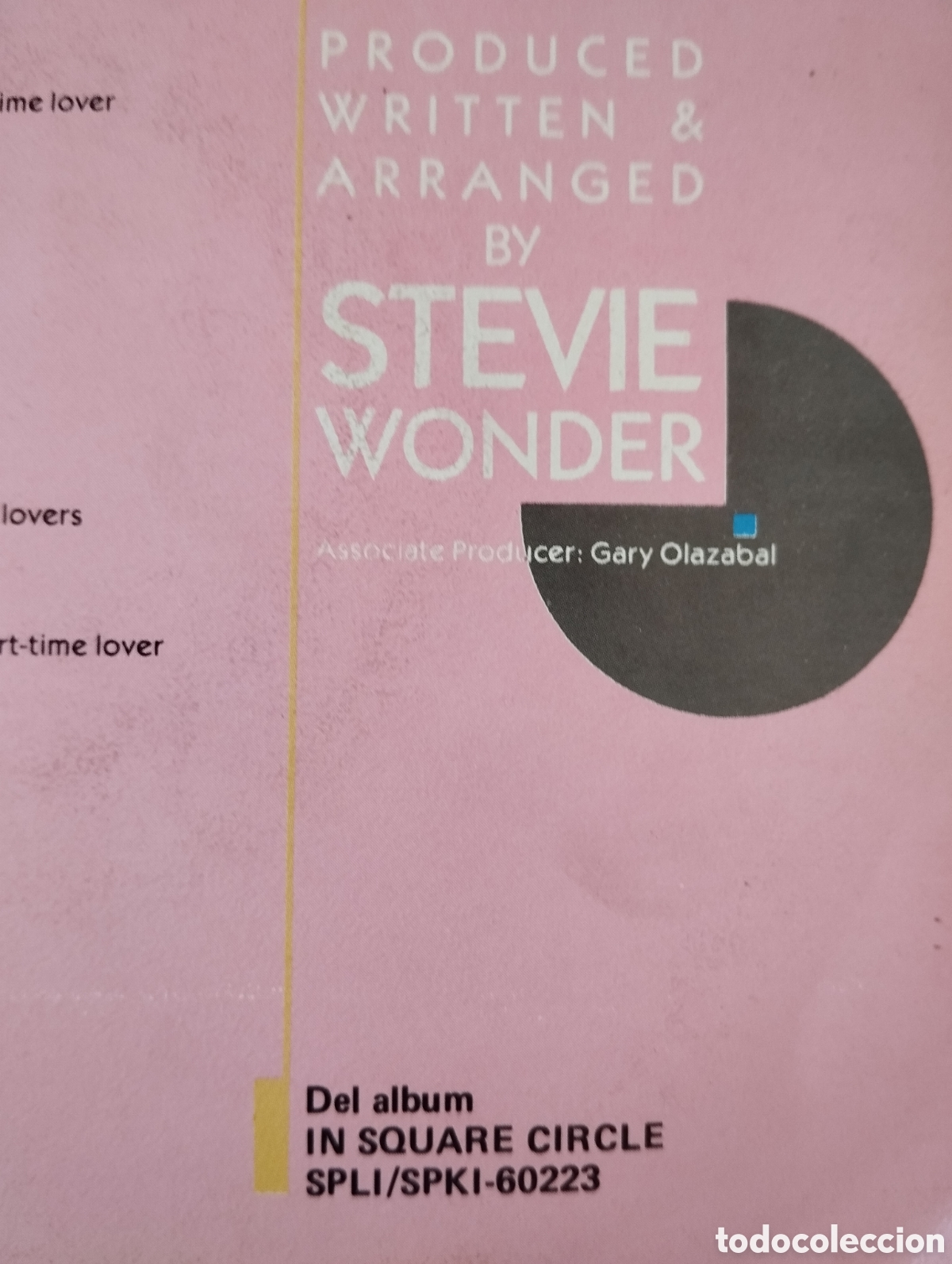 Discos de vinilo: Stevie Wonder - Part-Time Lover - single - Foto 3