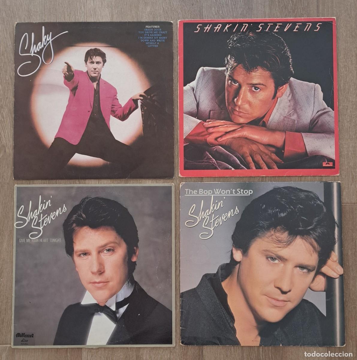 Discos de vinilo: Lote 4 LPs de vinilo SHAKIN' STEVENS (con aroma a Elvis en los 80)