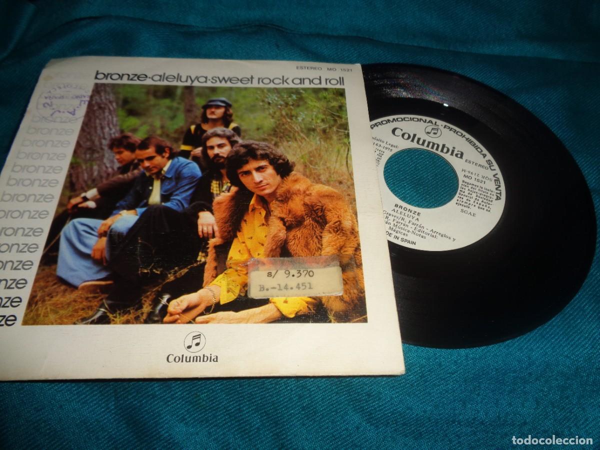 Discos de vinilo: BRONZE. ALELUYA / SWEET ROCK AND ROLL. COLUMBIA, 1975. PROMOCIONAL. IMPECABLE(#)