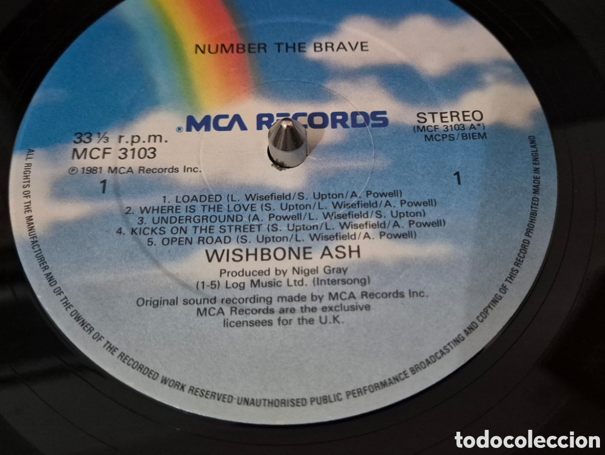Discos de vinilo: Wishbone Ash &ndash; Number The Brave LP UK - Foto 6