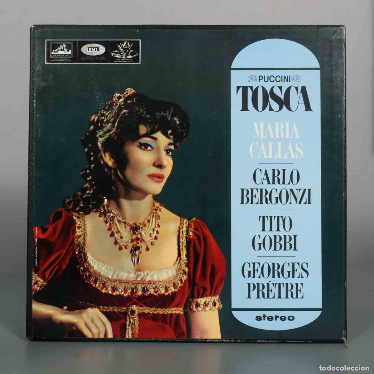 Discos de vinilo: LP. Puccini: Tosca - Maria Callas, Carlo Bergonzi, Tito Gobbi, Georges Pr&ecirc;tre