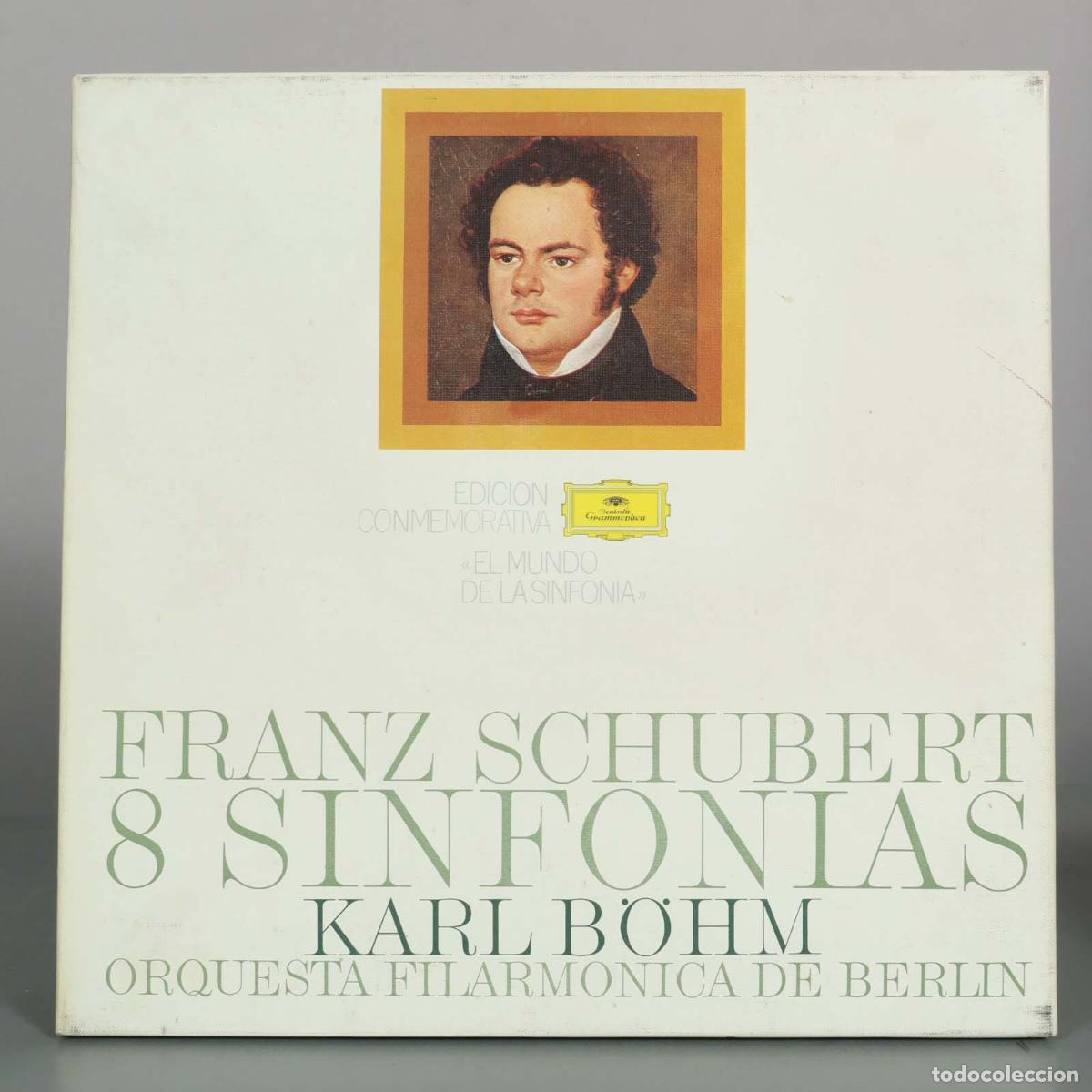 Discos de vinilo: LP. 8 Sinfon&iacute;as - Franz Schubert, Karl B&ouml;hm, Berliner Philharmoniker