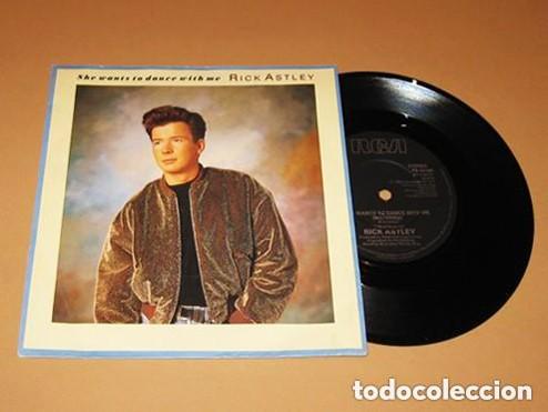 Discos de vinilo: RICK ASTLEY - SHE WANTS TO DANCE WITH ME - SINGLE - 1988