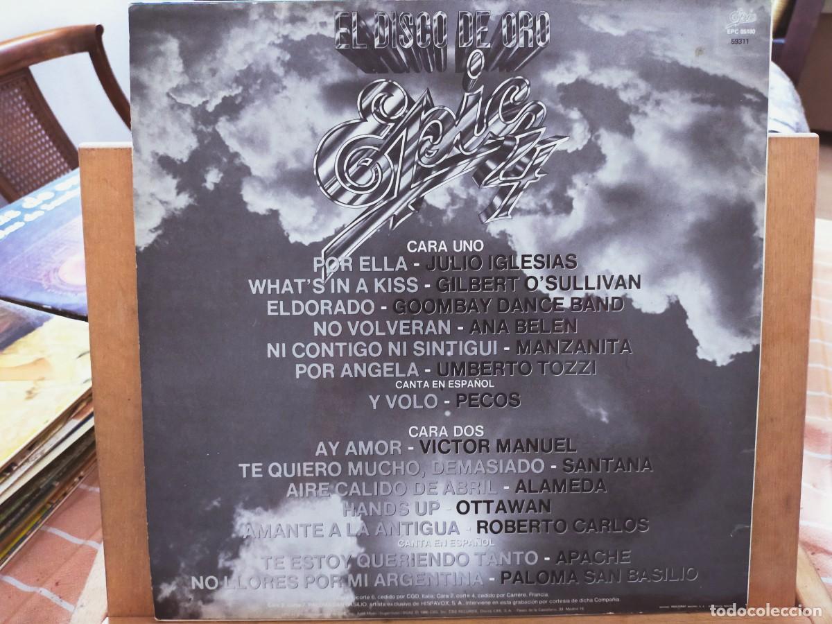 Discos de vinilo: EL DISCO DE ORO EPIC. EPIC. 13 TEMAS. 1980 - Foto 3