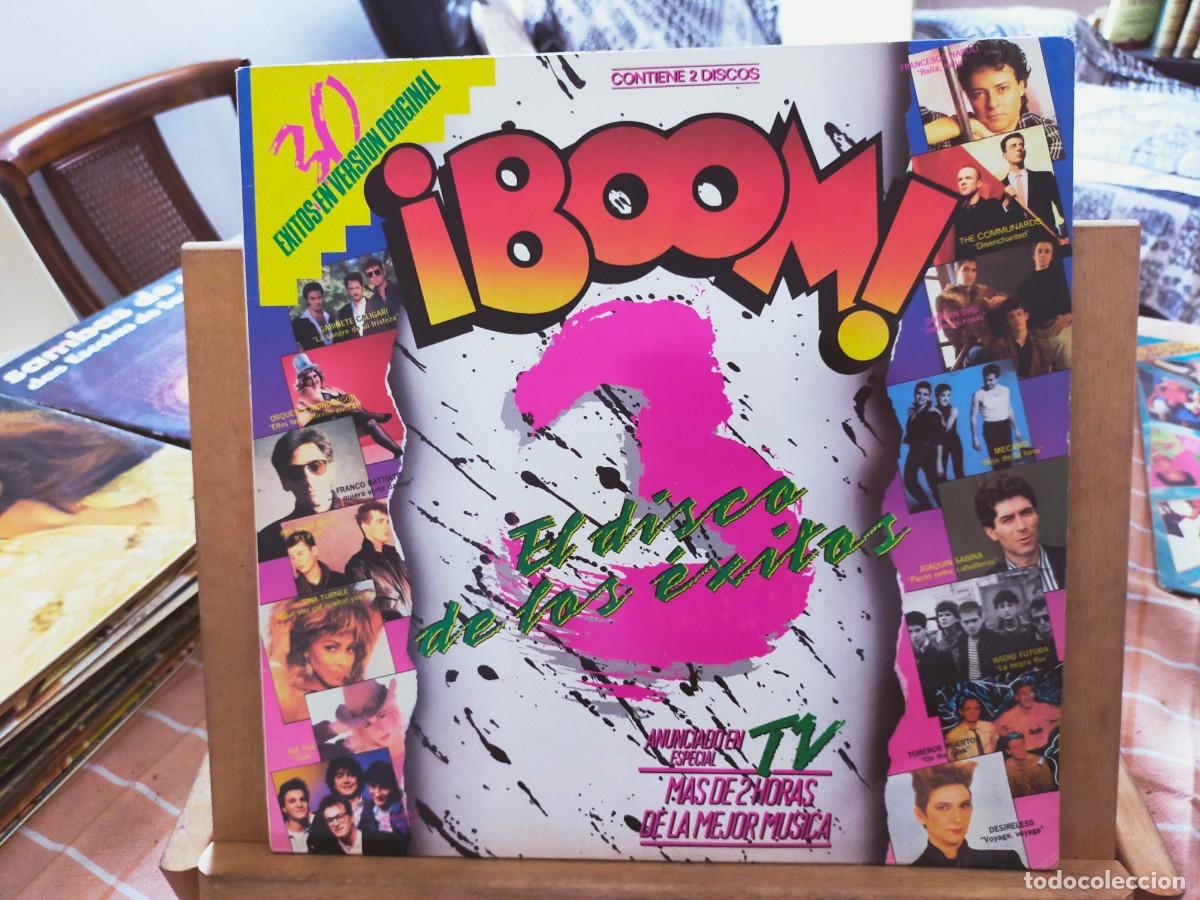 Discos de vinilo: &iexcl;BOOM! 3. EL DISCO DE LOS &Eacute;XITOS. DOBLE &Aacute;LBUM. EMI-ODEON. 30 &Eacute;XITOS EN V.O. 1987