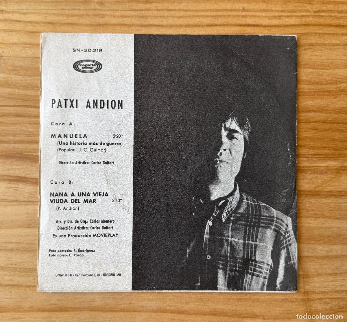 Discos de vinilo: Patxi Andi&oacute;n &ndash; Manuela. Spain 1969 - Foto 2