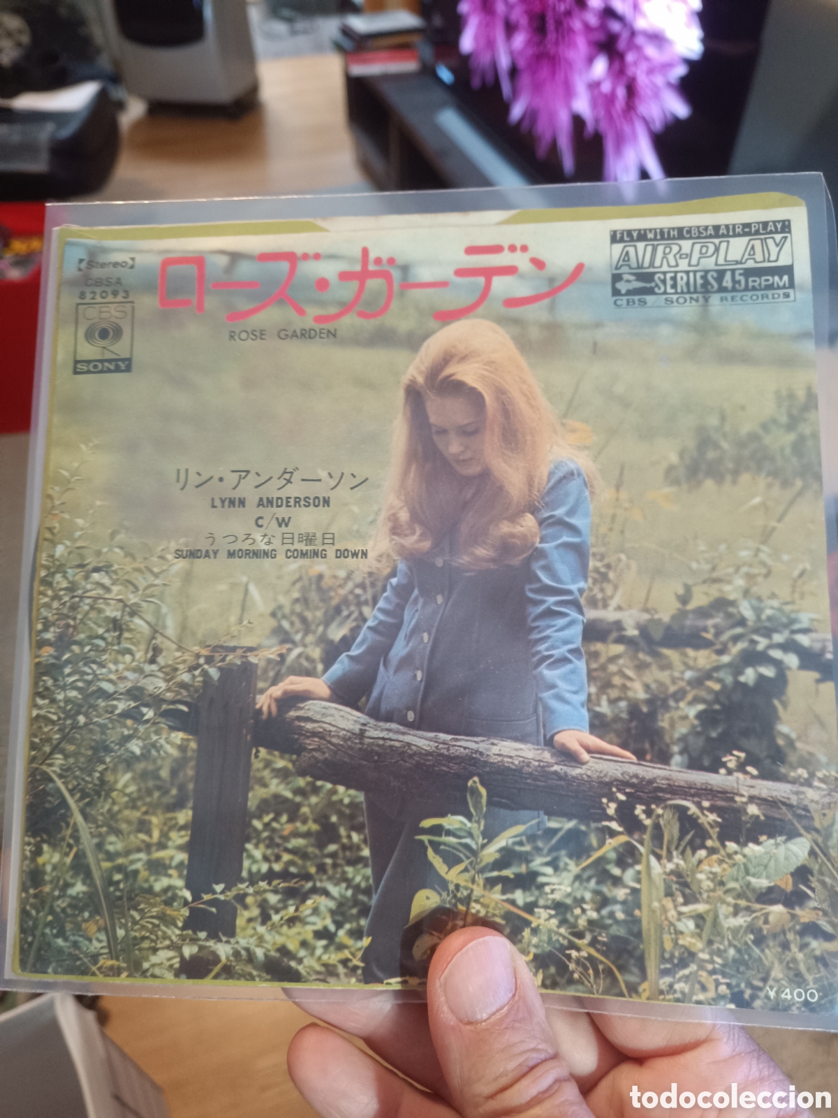Discos de vinilo: Lynn Anderson &ndash; ローズガーデン = Rose Garden / うつろな日曜日 = Sunday Morning Coming Down (Edici&oacute;n Japonesa)