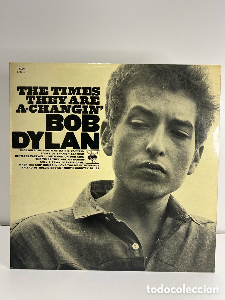 Vinyl-Schallplatten: BOB DYLAN (LP) THE TIMES THEY ARE A-CHANGIN&rsquo; A&Ntilde;O &ndash; 1964-1972 &ndash; ENCARTE CON LETRAS