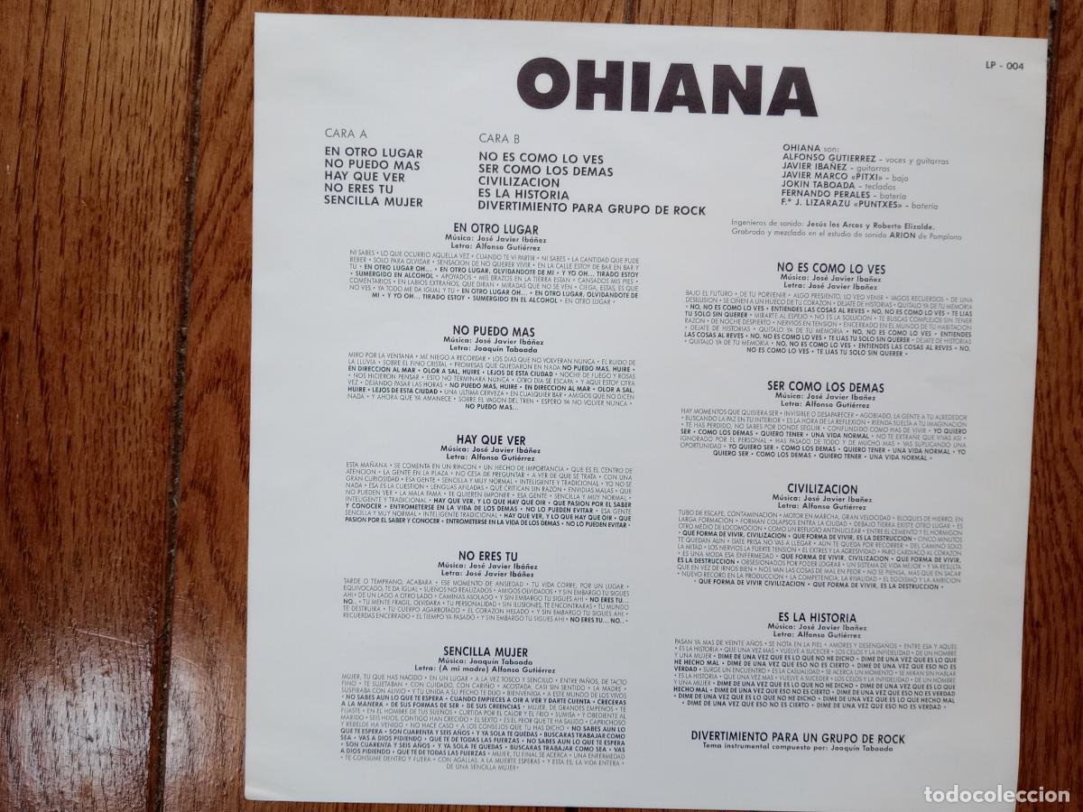 Discos de vinilo: Ohiana - en otro lugar - Foto 3