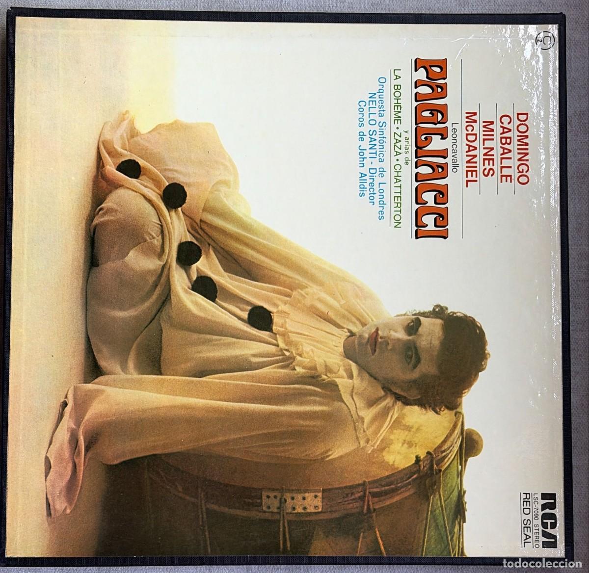 Discos de vinilo: Leoncavallo Pagliacci &ndash; Domingo Caball&eacute; Milnes &ndash; RCA Red Seal &ndash; 2 LP + libreto