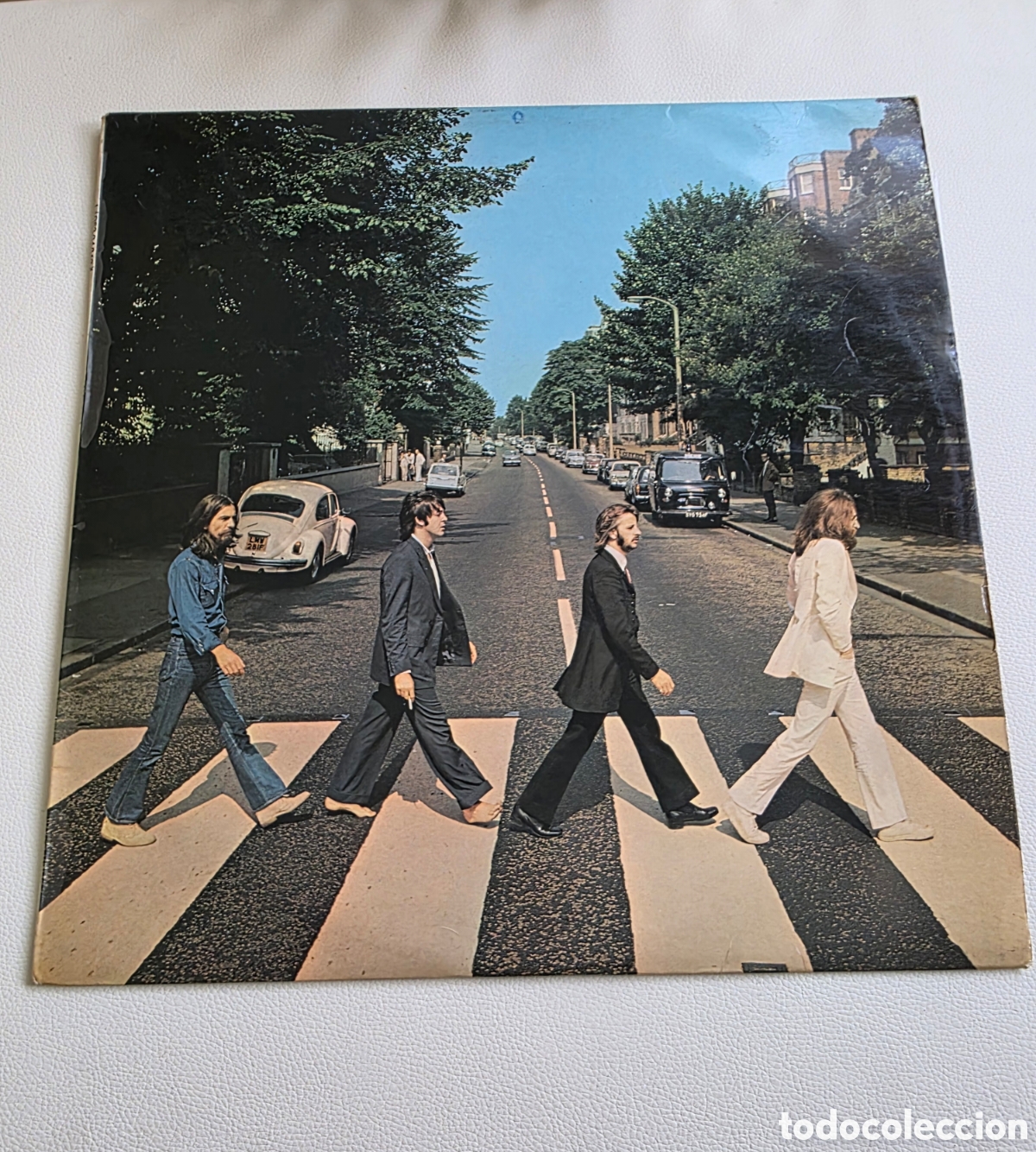 Discos de vinilo: Vinilo Abbey Road the Beatles, versii&oacute;n espa&ntilde;ola lanzada por sello Odeon