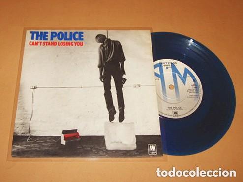 Discos de vinilo: THE POLICE - CAN'T STAND LOSING YOU - SINGLE COLOR AZUL - 1978