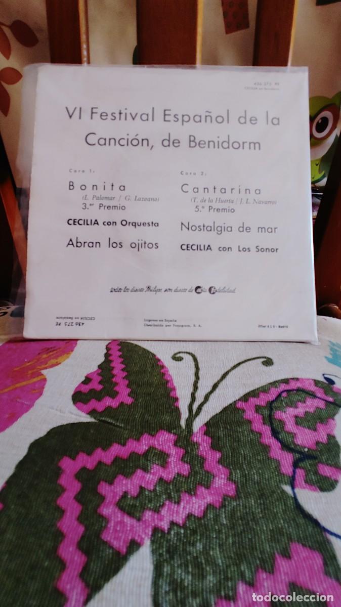 Discos de vinilo: CECILIA EN BENIDORM-EP BONITA +3 - Foto 2