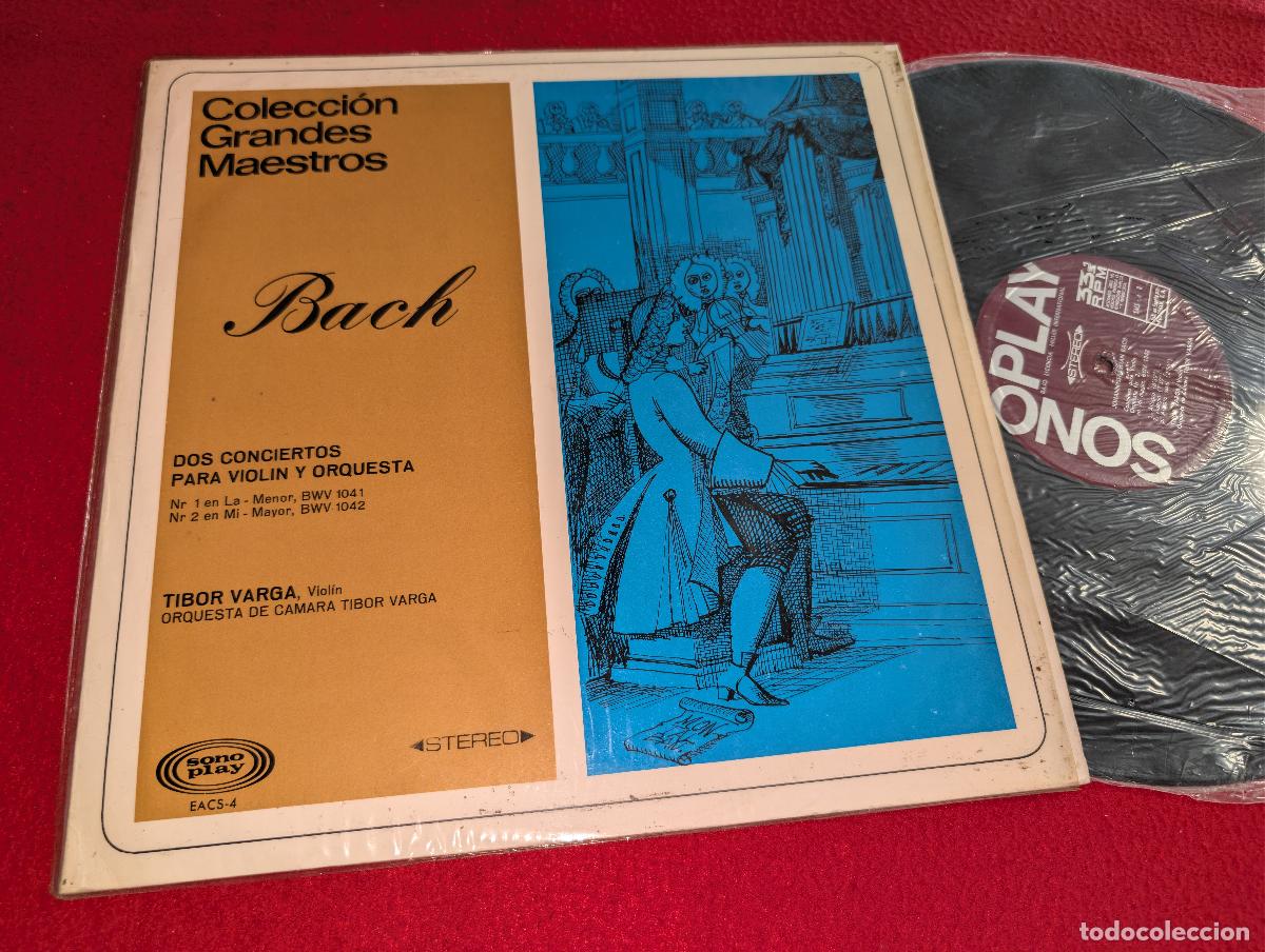 Discos de vinilo: ORQ.TIBOR VARGA + Tibor Varga VIOLIN BACH Dos conciertos violin y orq. 1+2 LP 1967 Sonoplay SPAIN
