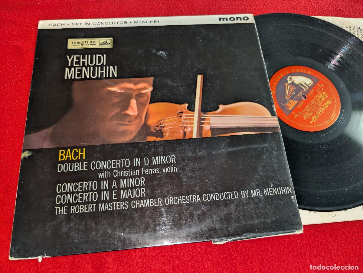 Discos de vinilo: ROBERT MASTERS ORCH. Yehudi Menuhin VIOLIN Bach Double Concerto LP 1960 MONO UK