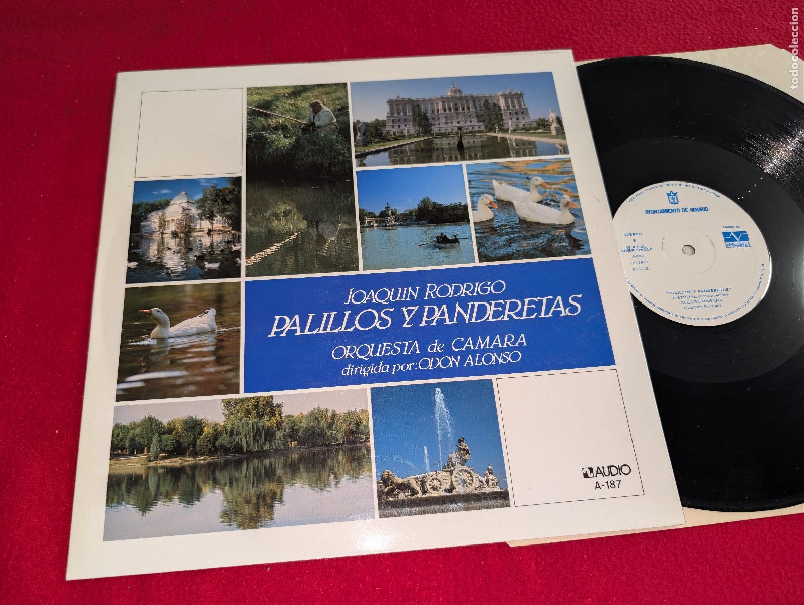 Discos de vinilo: ORQ. CAMARA dir Alonso JOAQUIN RODRIGO Palillos y panderetas LP 1983 MADRID RETIRO gatefold